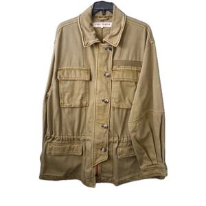 Free People Jacket Women's Small Olive‎ Utility Field Chore Barn Military Safari